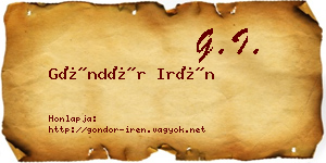 Göndör Irén névjegykártya